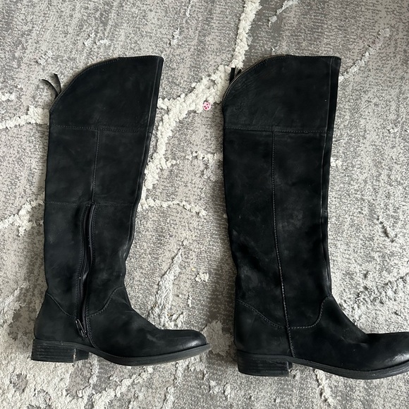 Steve by Steve Madden Over The Knee Suede Leather Boots Size 8.5 - Picture 2 of 6